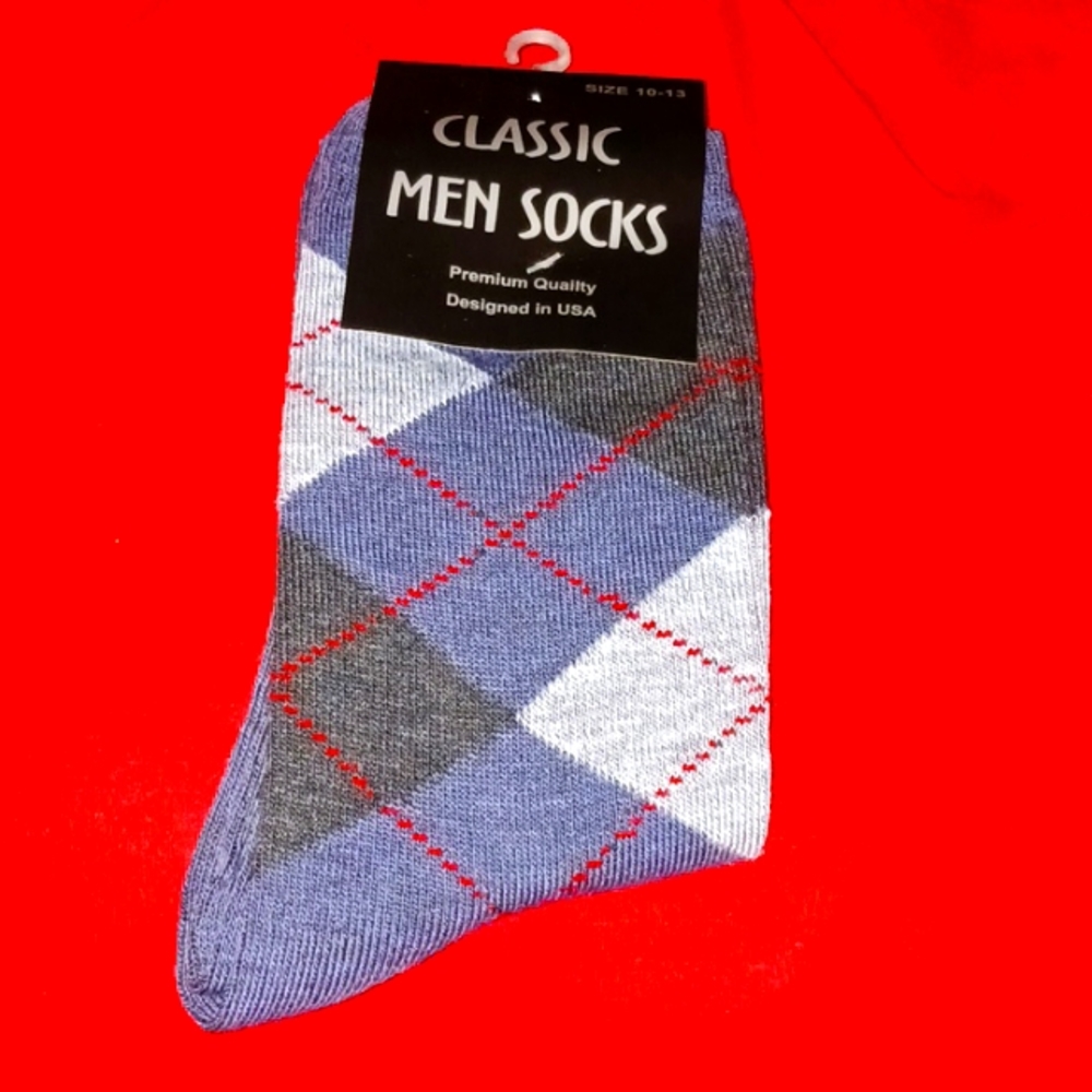 Men's argyle socks size 10 to 13